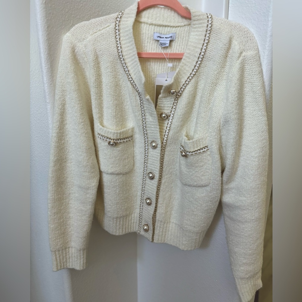 Urban Revivo Cream Cardigan